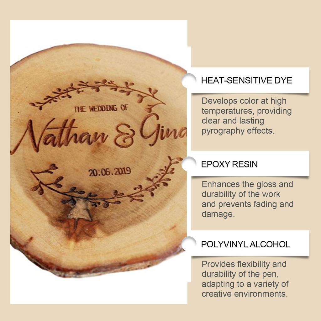 Маркер для выжигания по дереву, деревянный, кожаный, ручная работа, дизайн своими руками, кисть для выжигания 4 мл