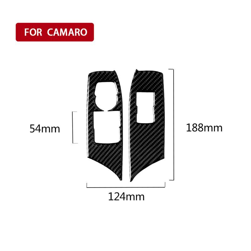 Fits For Chevrolet Camaro 2017-2019 Car Accessories Window Lift Panel Carbon Fiber Car Sticker 3D Cool Interior Decoration