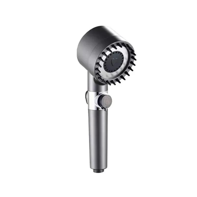 3 Modes Shower Head Adjustable High Pressure Water Saving Shower One-Key Stop Water Massage Shower Head with Filter Element