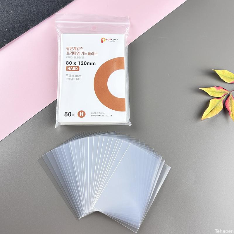 50 шт. конвертов для карточек из Кореи, прозрачные, бескислотные, без CPP, жесткие, 3-дюймовые, фотопленка, переплет, оригинальный держатель для фотокарточек, плоский держатель для карточек