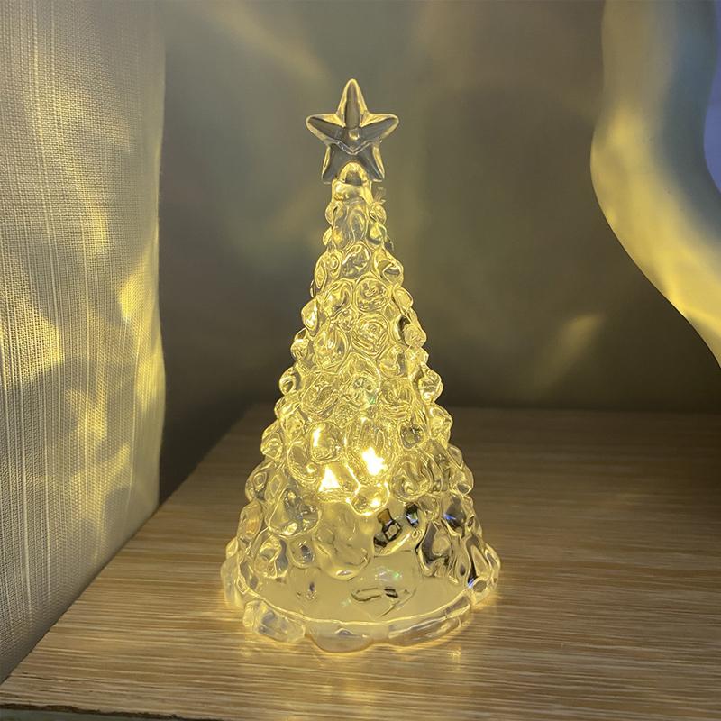 1 шт. Рождественское украшение Navidad Светодиодная подсветка Настольное украшение Форма елки 2026