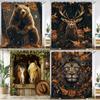 Шторка для душа с рисунком лесных животных, шторка для ванной, печать, полиэстер, шторы для ванной комнаты для домашнего декора