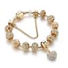 Luxury Gold Heart Charm Inalid Zircon Bracelets & Bangles Bracelets For Women