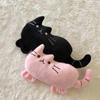 Мягкая плюшевая пищащая игрушка для домашних животных, милая мультяшная форма кошки, устойчивая к укусам жевательная игрушка, товары для домашних животных