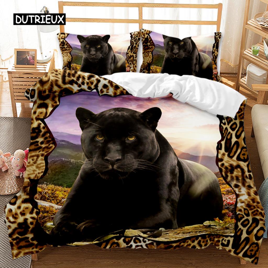Комплект постельного белья Ferocious Cat African Blue Ferocious Cat Wildlife Twin Комплект постельного белья Double Queen King Size Полиэстеровый чехол для одеяла