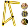 Foldable Ruler Multi Angle Ruler 4 Folding Protractor Template Angle Measuring Tool for Brick Tile Wood Corner Work