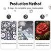 Pearl painting kit red rose flower castle DIY home decoration painting