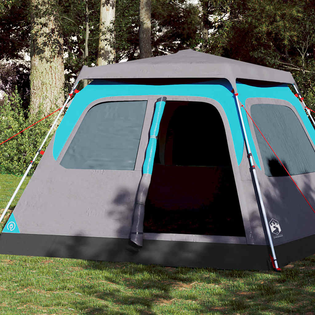 Dome Family Tent for 6 Persons Blue Quick Release System