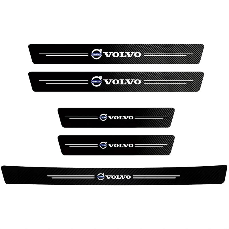 Car Door Sill Scratch Resistent Stickers Threshold Pad For Volvo Rdesign Polestar AWD V50 S60 XC60 S40 XC40 XC90 V60 S80 S90 V90