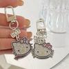 Cartoon Cat Rhinestone Necklace - Fashionable Girly Student Best Friend Chain with Niche Design.
