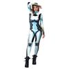 Women Bodysuit Halloween Purim Cosplay Robot Series Catsuits Festival Party Zentai Tight Clothes 3d Printed Performance Costumes