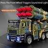 1:32 Scale Missile Rocket Launcher Car Toy Model Alloy Sound Light Military Series Engineering Vehicle Toys for Children Toys