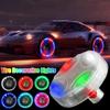 Wheel Lights Cap LED RGB Car Auto Solar Energy Flash Wheel Tire Light Lamp Decor Solar Power LED Light Cap Cover Accessories