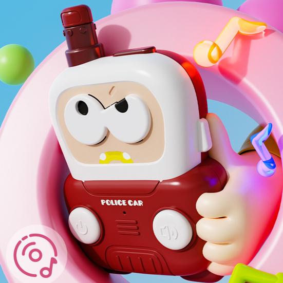 Kids Walkie Talkies Mini Cartoon Vehicles Walkie Talkies for 45725 Year Old Boys Girls Interactive Outdoor Game 2 Way