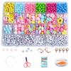 Kids Jewelry Bracelet Making Beads Kit Polished Puzzle Educational DIY Crafts Toys for Girls Letter
