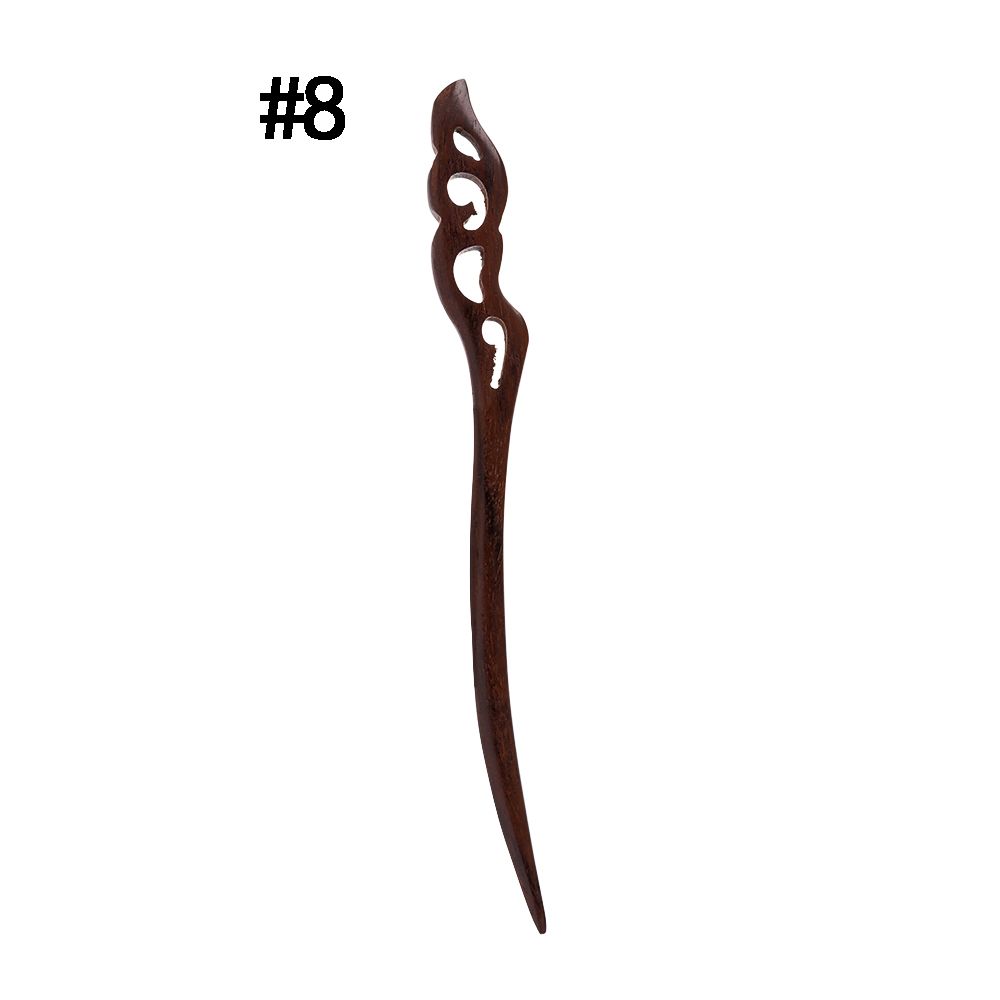 Women Sandalwood Carved Handmade Hairpin Chopstick Hair Stick Styling Tools Hair Accessories