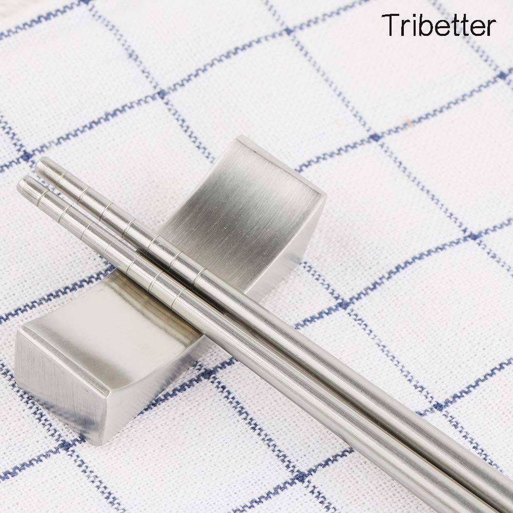 Tribetter Stainless Steel Chopstick Set of for Japanese Spoon Silver Rests, 5, Tableware, Rests, Restaurants, Cafes,