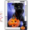 5D Diamond Painting Halloween Pumpkin And Black Cat DIY Diamond Embroidery Rhinestone Home Decoration