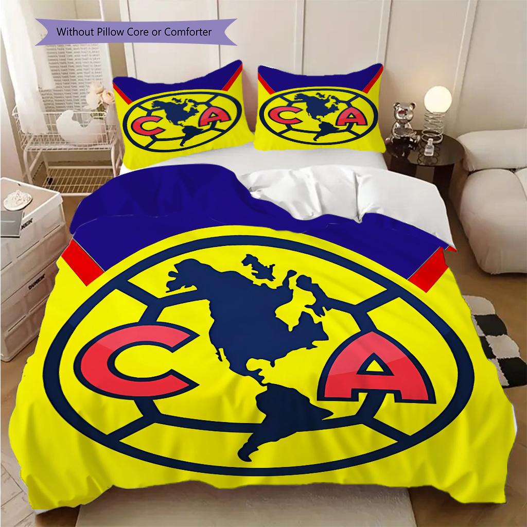 Club America Pattern Bedding Quilt Set Quilt Cover Pillowcase Home Decoration Birthday Gift (1 * duvet cover + 2 * pillowcase, without core)