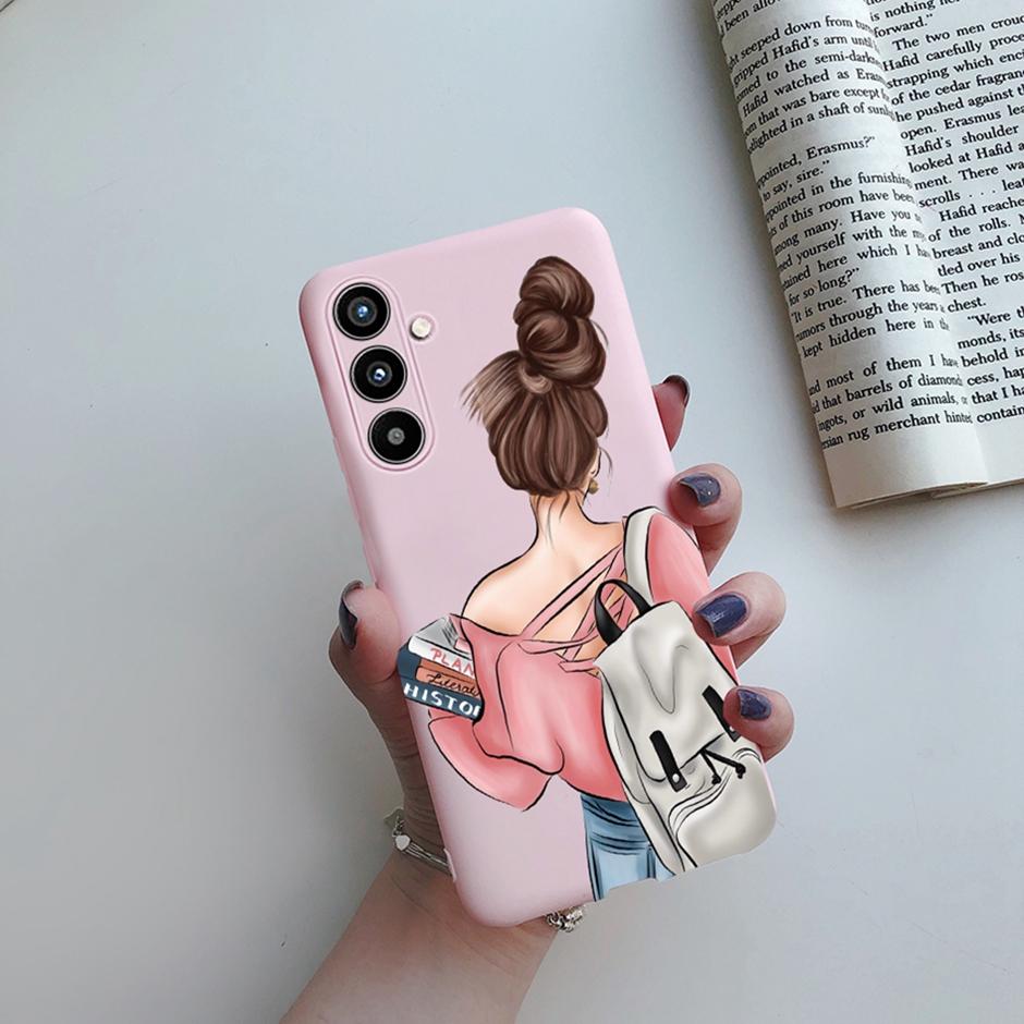 Cover Case For Samsung A34 5G Phone Shell On Samsung Galaxy A54 5G Back Cover Girl Silicone Soft Casing Shockproof Bumper Fundas
