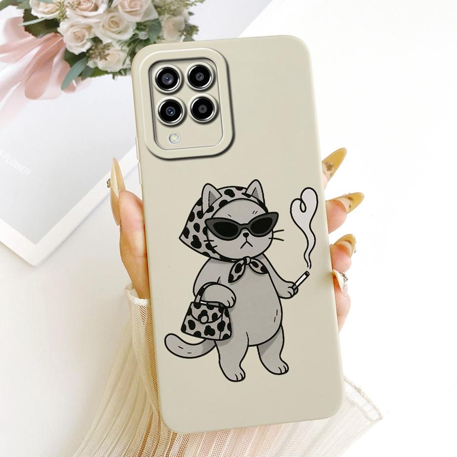 Чехол для Samsung Galaxy M33 M53 5G Милый Мультяшный Кот Ударопрочный Мягкий Силиконовый Чехол Для Samsung M33 M 53 Galaxy M53 5G Обложка