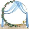 Wedding Arch Draping Fabric Sheer Arch Drapes Burgundy Chiffon Outdoor Curtain Backdrop for Wedding Ceremony Party Ceiling Decor