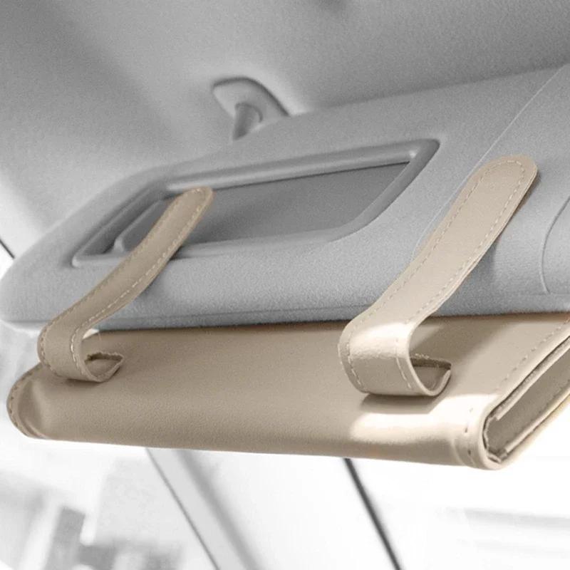 Car Tissue Box Sun Visor Seat Back Sunroof Car Tissue Box Bag Hanging Creative Leather Car Interior Supplies