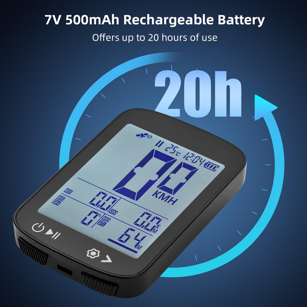 GPS Bike Computer Wireless Bike Speedometer High Clear Display 5 Star Positioning GPS BeiDou