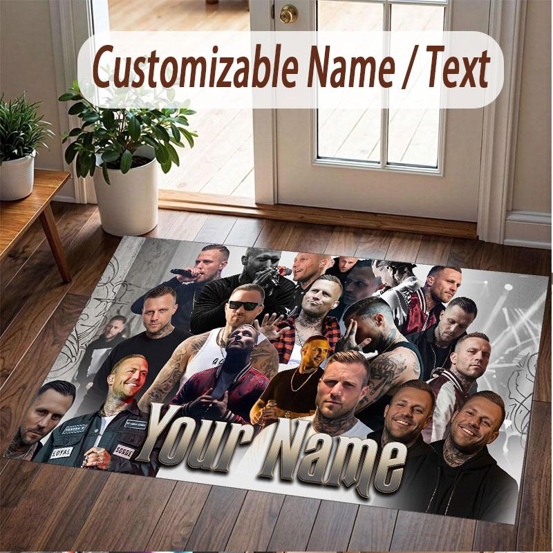 Custom Name Crystal Velvet Rug,Kontra K Comfortable Anti Slip Floor Mat For Room Decoration