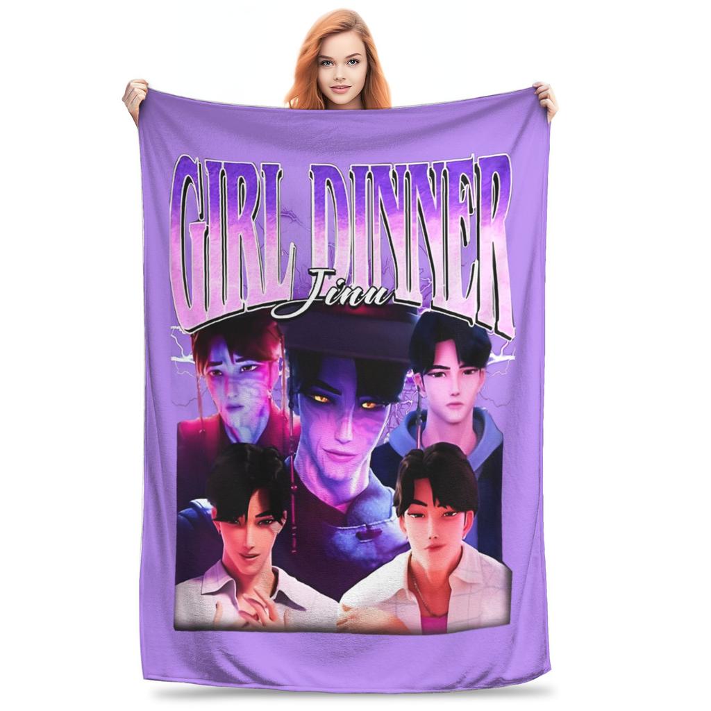 Kpop Demon Hunters Zoey Huntrix Blankets Coral Fleece Plush Super Soft Throw Blanket for Bedding Couch Bedroom Quilt