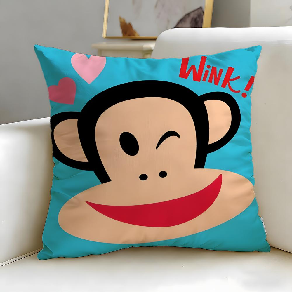 classic brand Paul Frank Cushion Cover Soft EasyWash Pillow Case Versatile for Couch Bed Travel and Office
