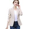 Spring Autumn Suit Coat Women Lapel Long Sleeve Slim Fit Single Button Suit Jacket with Pockets