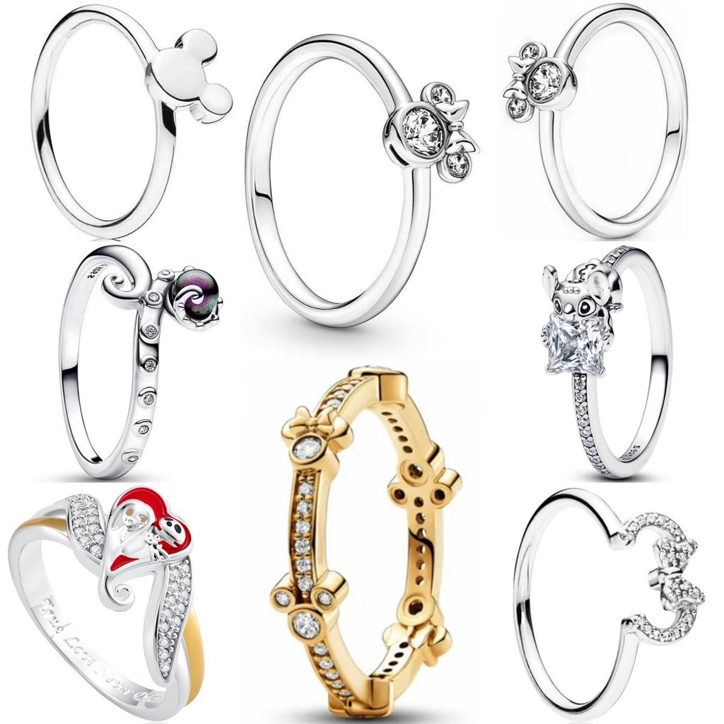 925 Silver Mickey Minnie Octopus Ring For Women Jewelry Hollow Geometric Design Wedding Party Fashion Gift