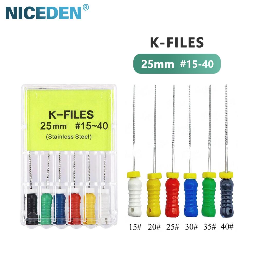 Niceden 6 шт./кор. стоматологический эндодонтический NiTi ручной термоактивируемый вращающийся файл SX-F3 25 мм