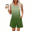 Womens Casual Sleeveless Jumpsuit Tank Top Jumpsuit Shorts Rompers With Pockets