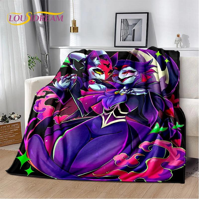 2026 New H-Helluva Boss Blitzo Cartoon Soft Blanket,Soft Throw Blanket for Home Bedroom Bed Sofa Picnic Travel Cover Child Gift