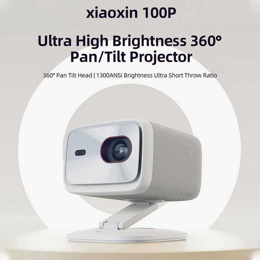 Восстановленный умный проектор Lenovo Xiaoxin 100P, 850 ANSI, 1080P, HDR10, WiFi 6, динамик 2*5 Вт, автоматическая коррекция трапецеидальных искажений