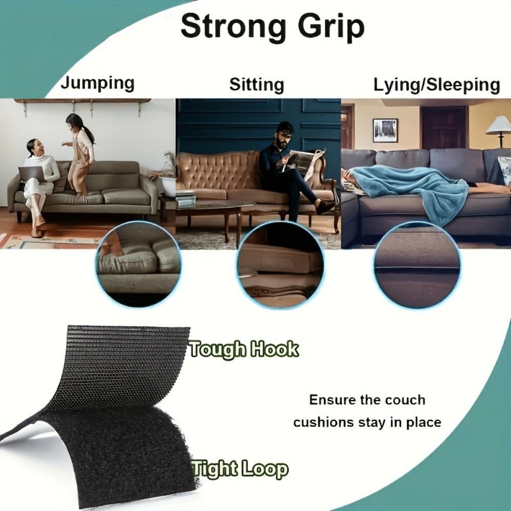 Reusable Self Adhesive Fastener Tape Strong Adhesive Hook & Loop Tape Sofa Pad