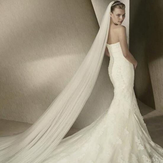 Bridal Veil Mesh Single-Layer Extra Long Wedding Banquet Beautiful Bride Veil Party Veil with