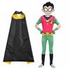 Titan Anime Teen Robin Costume Comic Superhero Cosplay Jumpsuit Fancy Dress