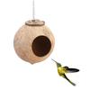 1PC Natural Coconut Shell Bird Nest Pet Bird Feeder Toy with 6cm Hole