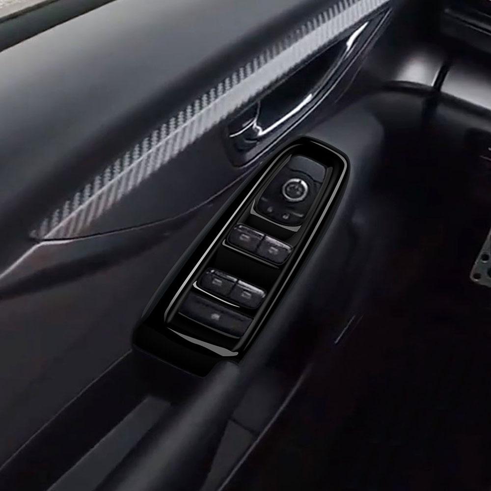 Для Subaru WRX 2022 2023 ABS черный карбоновый оконный переключатель, крышка панели, накладка на кнопку подъема, наклейка, автомобильные аксессуары