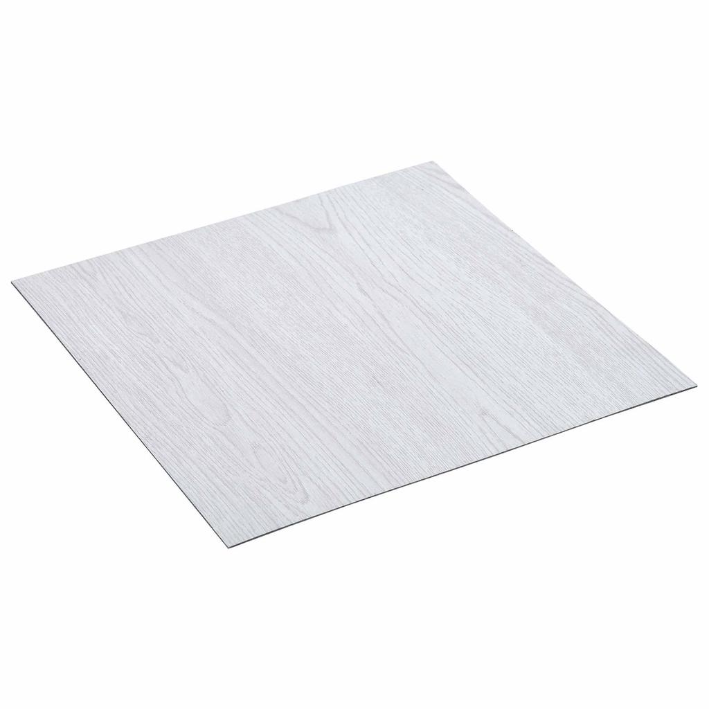 Self Adhesive Floor Planks 30.5 x 30.5 cm 20 pcs PVC White