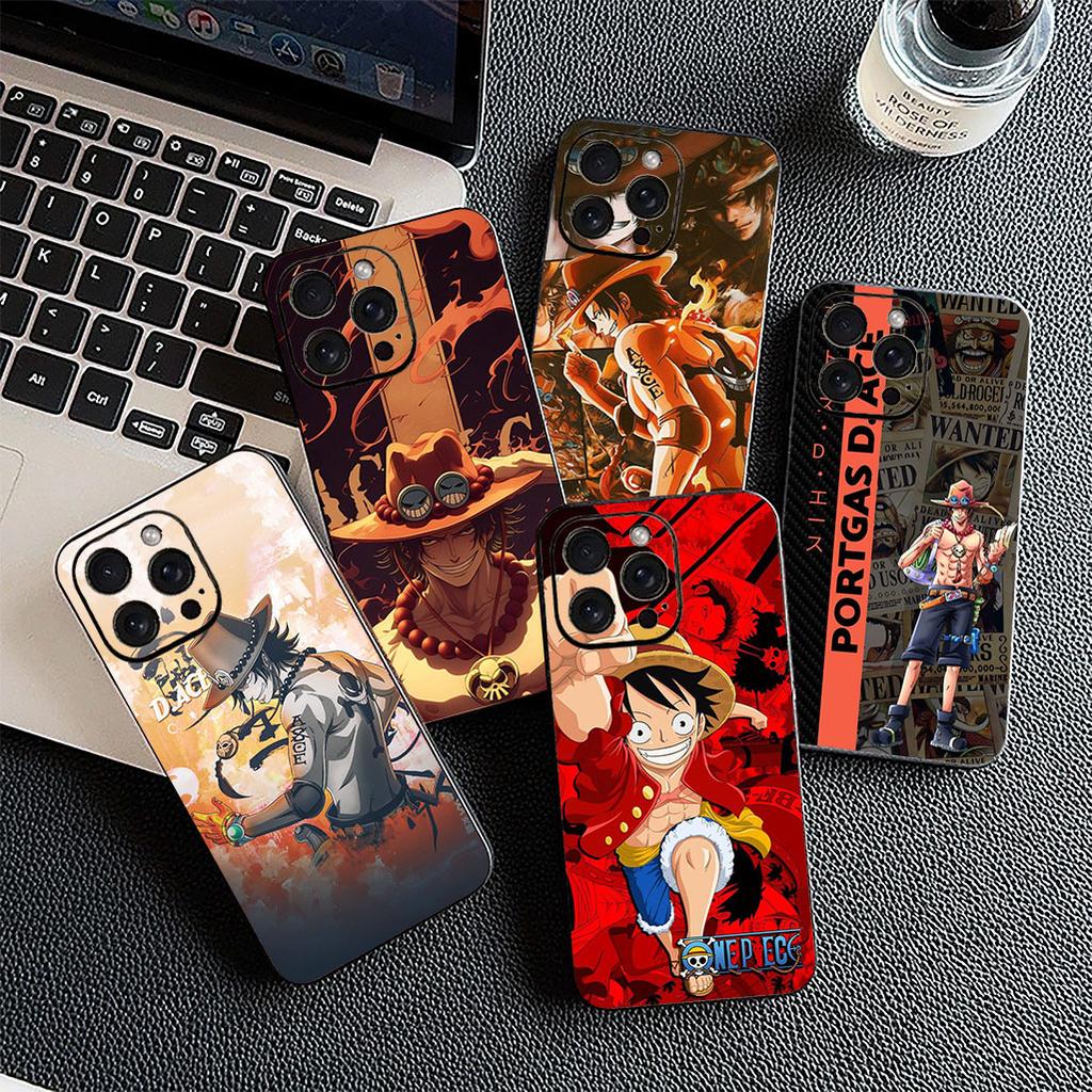 Cover for Samsung Galaxy S25 S24 S23 Fe Ultra Plus S7 Edge A05 A06 A16 A15 A35 Phone Case Portgas D Ace One Pieces Luffy
