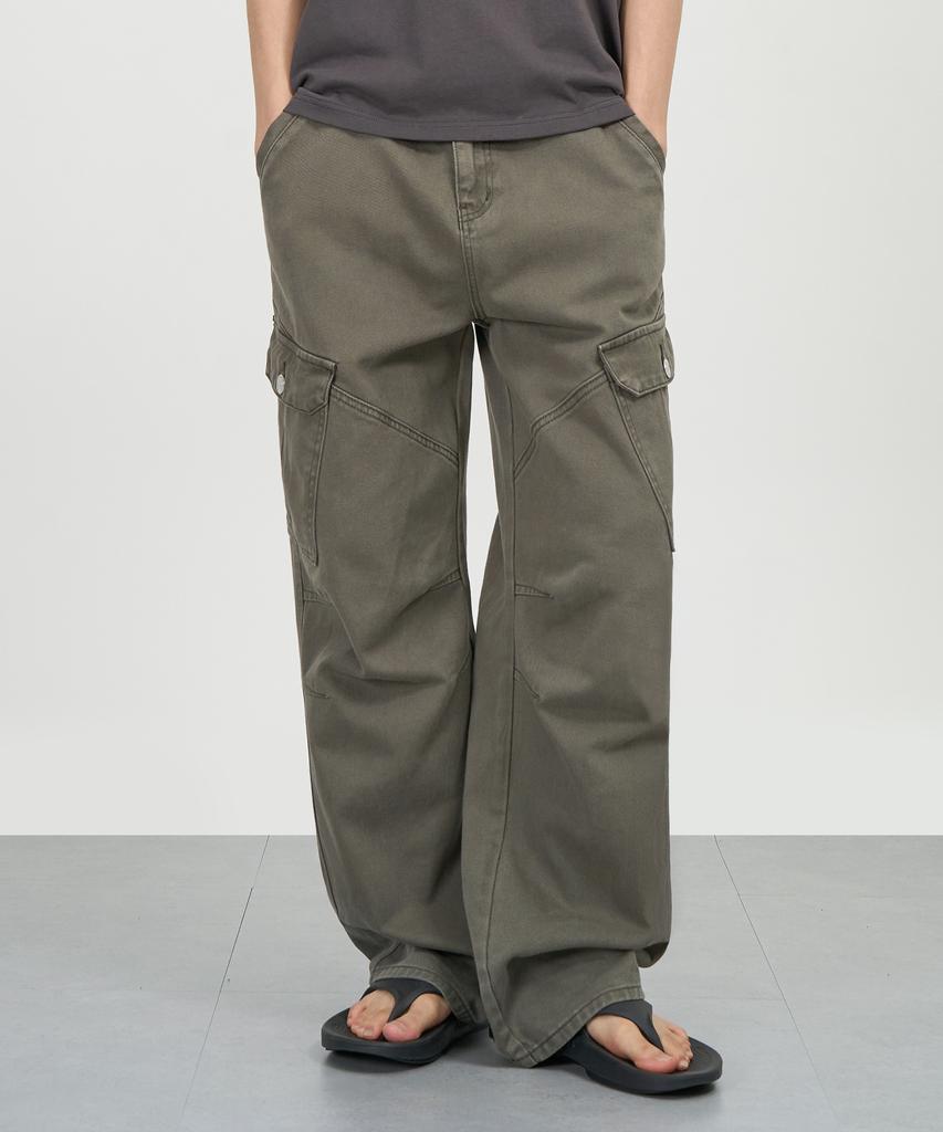 EXCONTAINER Vintage Dyed Cargo Pants (Khaki)