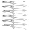 Stainless Steel Yakiniku Tongs, Freestanding, Camping, BBQ, Non-Slip, Serving Chopsticks, Pasta, Yakiniku Tongs (Round End, Set of 6)