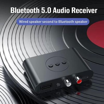 Bluetooth 5.2 аудио приемник NFC U Disk RCA 3.5 мм AUX USB стерео музыкальный беспроводной адаптер с микрофоном для автомобильного комплекта усилителя динамика