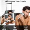 5 Way Mirror for Hair Cutting with LED Light 360 Barber Mirrors with Adjustable Height Brackets Makeup Mirror for Self Cut Shav
