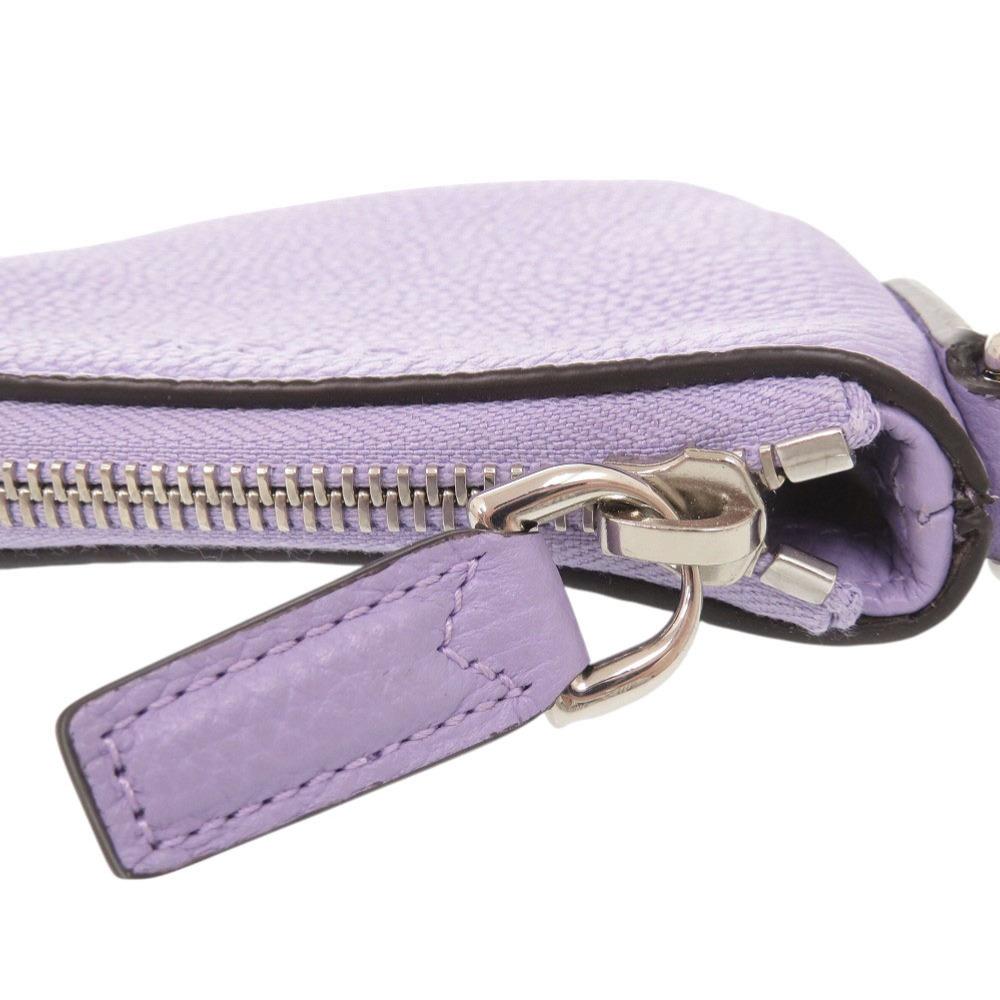 Used AUTHENTIC GUCCI 821831 Logo Micro Mini Shoulder Bag purple Leather