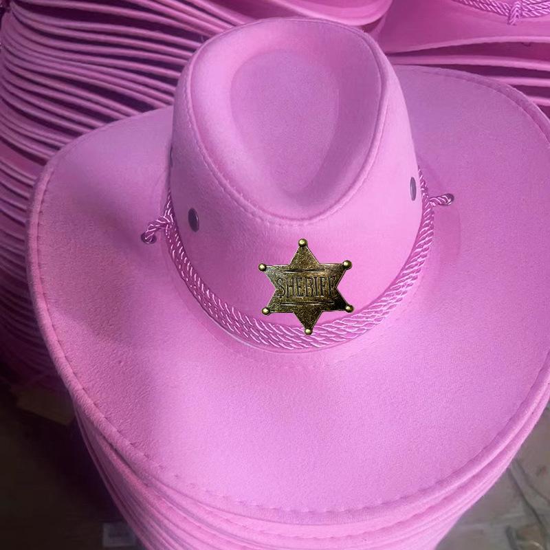 Западная ковбойская шляпа Spice Girl Американская винтажная рыцарская шляпа Мужская и женская для улицы кемпинга Фото тень Солнцезащитная шляпа Большие поля